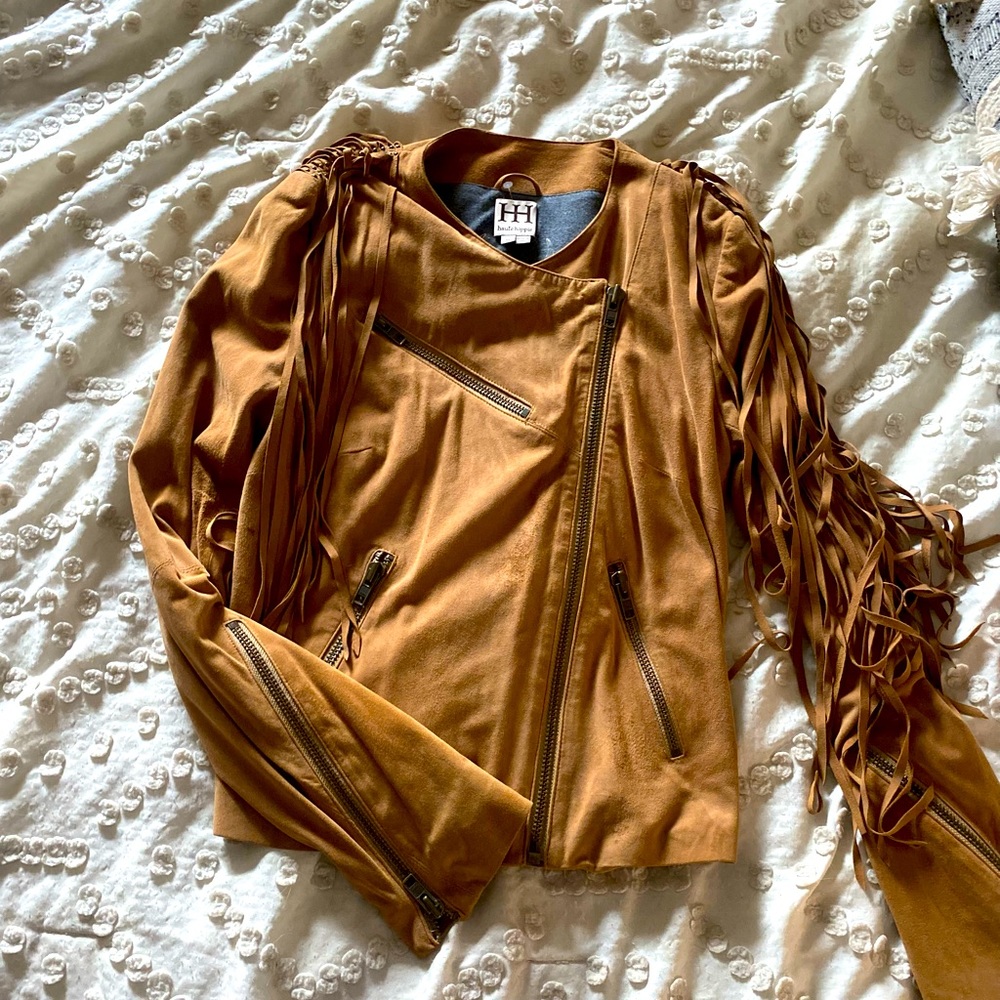 Suede fringe jacket